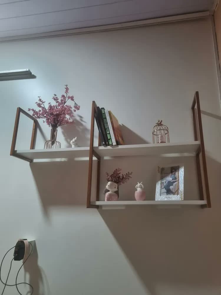 foto de Prateleira Nicho Estilo Industrial Moderna Suspensa Promoção