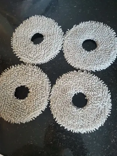 foto de 4 Esfregões MOP Xiaomi S10+ X10 Plus Compatível Robô Aspirador Cinza