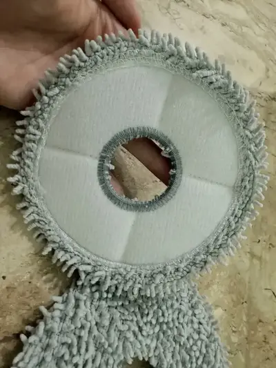 foto de 4 Esfregões MOP Xiaomi S10+ X10 Plus Compatível Robô Aspirador Cinza