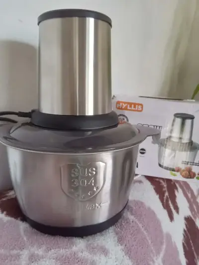 foto de Processador Moedor Alimentos Elétrico Inox Com 4 Lâminas 2l
