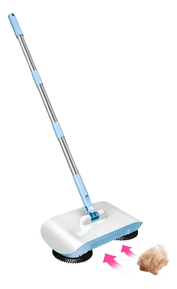 Vassoura Mágica Manual 2 Em 1 Rodo Aspirador Mop Limpeza