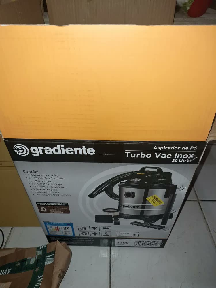 foto de Aspirador Pó Água Gradiente PGAC200 Inox 20L 1200W com Soprador