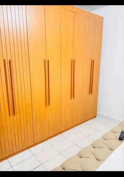 foto de Guarda Roupa Casal Toronto Mdf 8 Portas Moderna Mobília Cor Naturalle