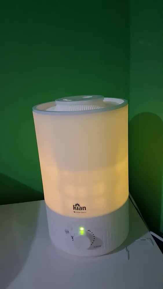 foto de Umidificador Ultrassônico Kian Branco Com Luz Noturna