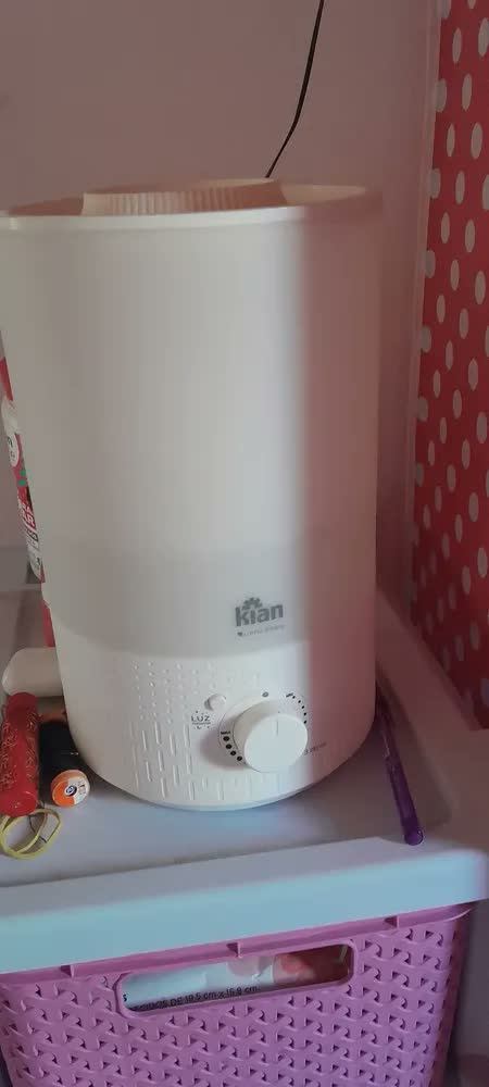foto de Umidificador Ultrassônico Kian Branco Com Luz Noturna