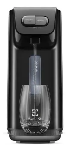 foto de Purificador de Água Gelada Fria e Natural PE15P Electrolux Compacto Eletronico Placa Filtro refil 6 meses ou 3000l Bivolt - preto