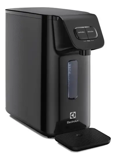 foto de Purificador de Água Gelada Fria e Natural PE15P Electrolux Compacto Eletronico Placa Filtro refil 6 meses ou 3000l Bivolt - preto