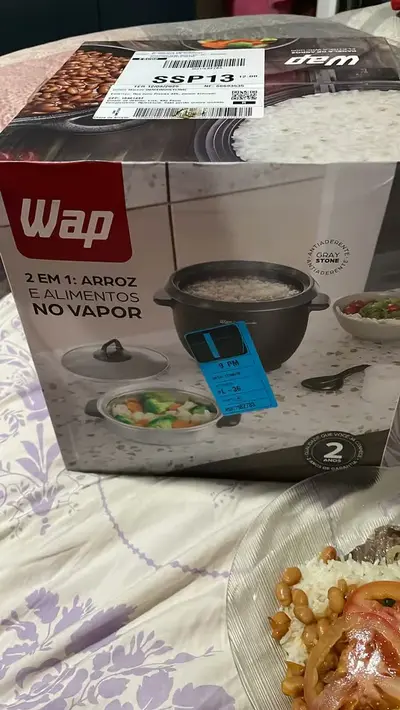 foto de Panela Elétrica De Arroz Wap Wrc1000 2 Em 1 Gray Stone 127V
