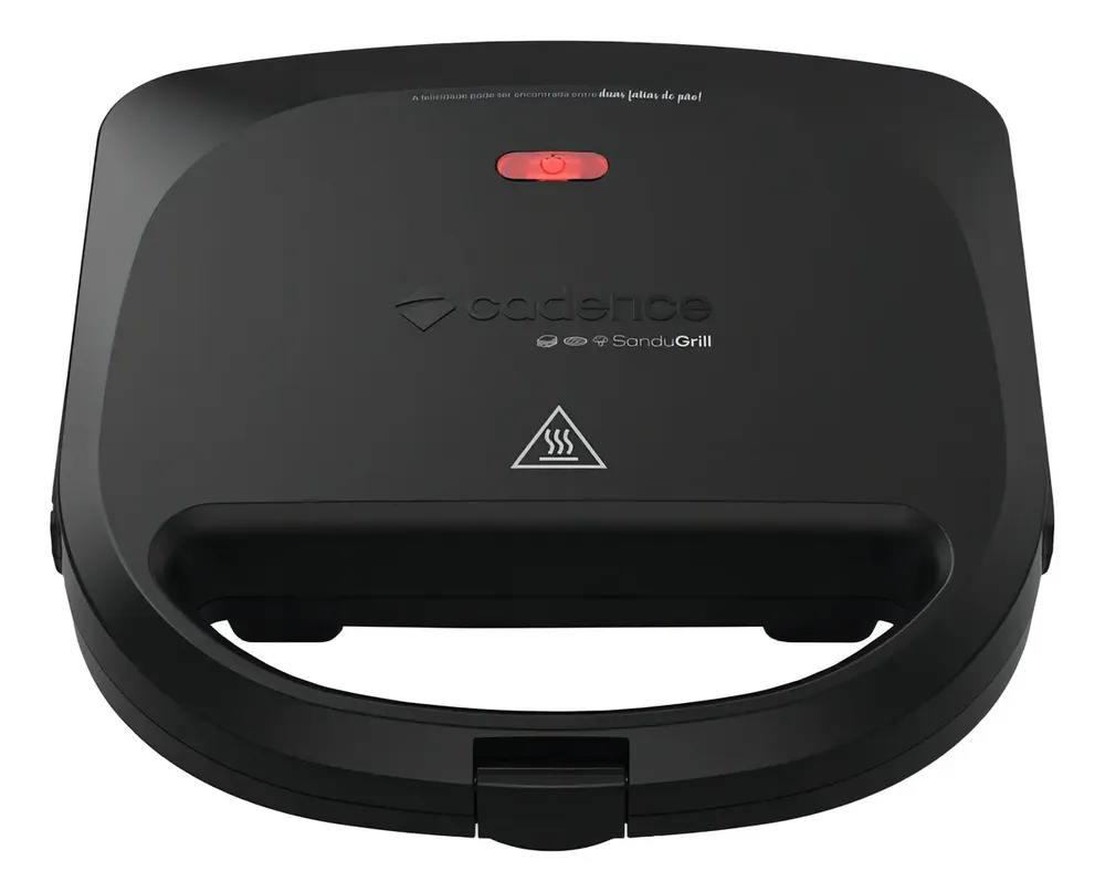 Sanduicheira Elétrica Cadence Sandugrill Preta Cor Preto