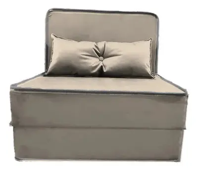 foto de Puff Cama 3 Em 1 - Puff Ou Colchão Ou Sofá D33 Cor Bege