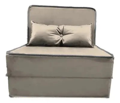 foto de Puff Cama 3 Em 1 - Puff Ou Colchão Ou Sofá D33 Cor Bege