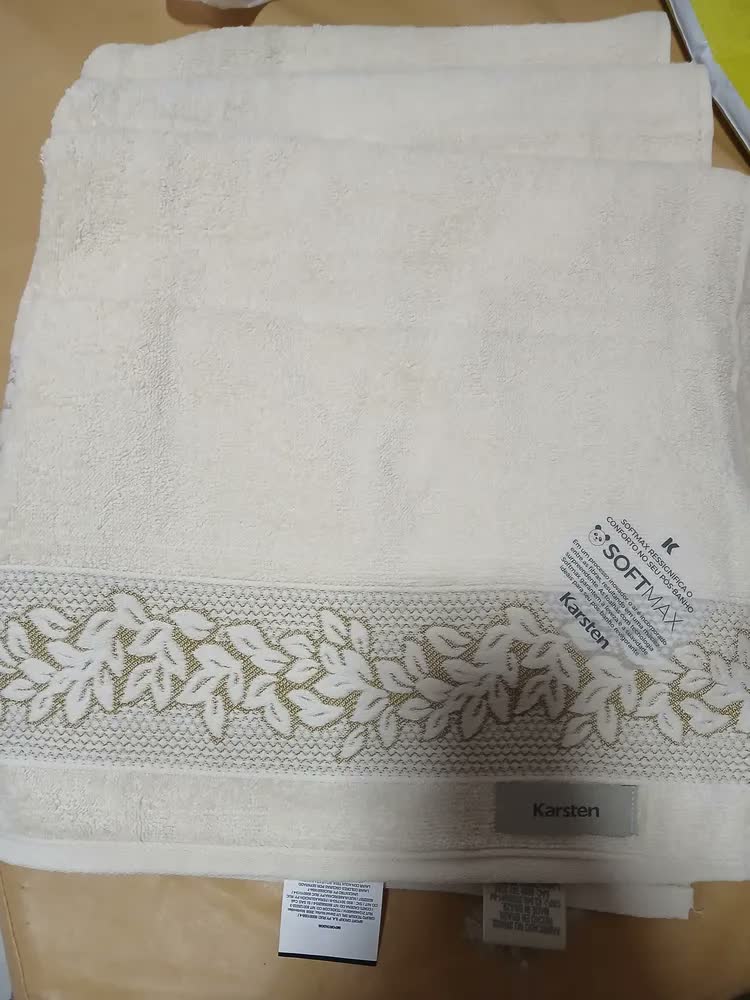 foto de Kit 3 Toalhas Banho Grande Karsten Provence 70x135cm Softmax