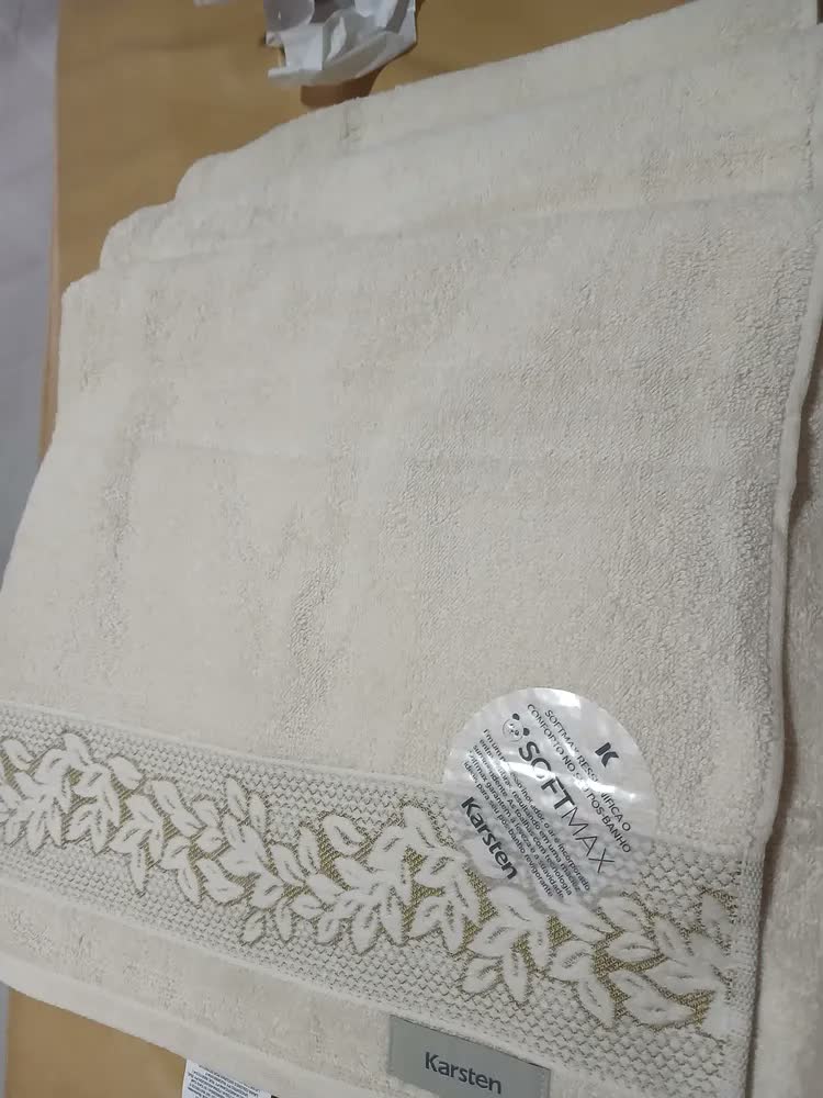 foto de Kit 3 Toalhas Banho Grande Karsten Provence 70x135cm Softmax