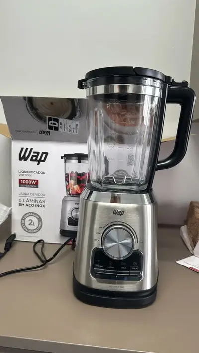 foto de Liquidificador Com Copo De Vidro Wap Wb2000 2l 900w Cinza