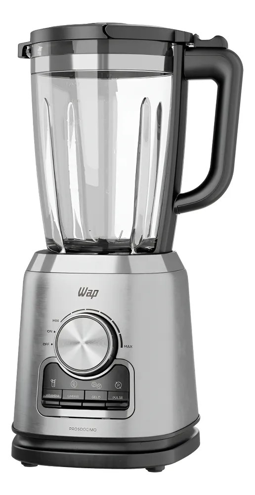 Liquidificador Com Copo De Vidro Wap Wb2000 2l 900w Cinza