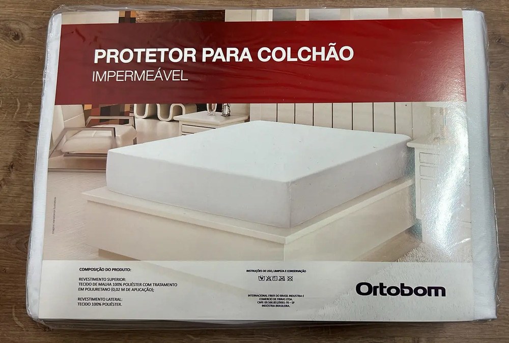 Protetor De Colchão King Size Ortobom Impermeável Branco