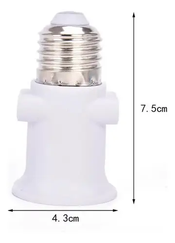 foto de Soquete E27 Bocal Lâmpada Tomada Adaptador