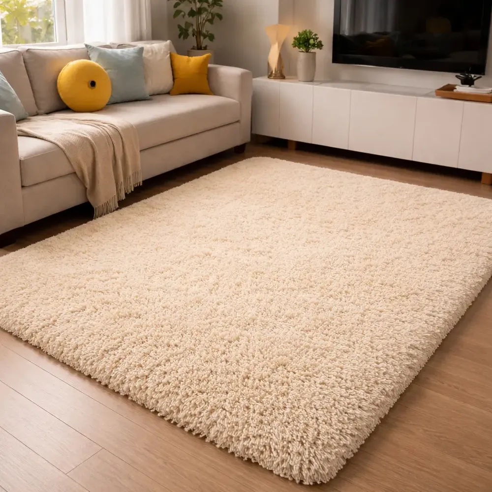Tapete Sala Quarto 1,00x1,40 Shaggy Peludo Fofinho Luxo