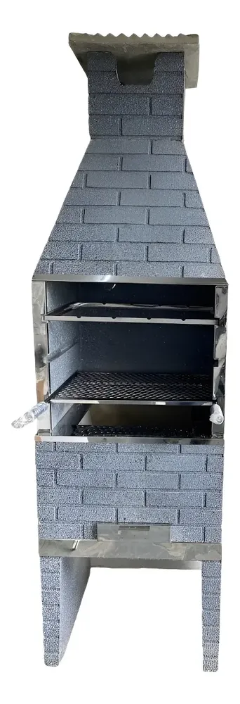 Churrasqueiras Pré-moldadas, Tijolinho 0,65cm X 2,25 Cor Cinza