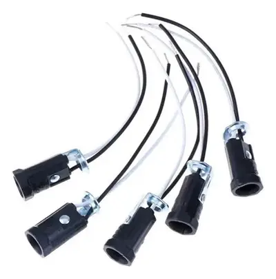 foto de Kit 5 Base Bocal Lâmpada E12 Cor Preto