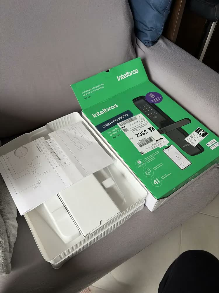 foto de Fechadura Digital Intelbras Mfd 7000 Maçaneta Embutir Abnt Senha Tag