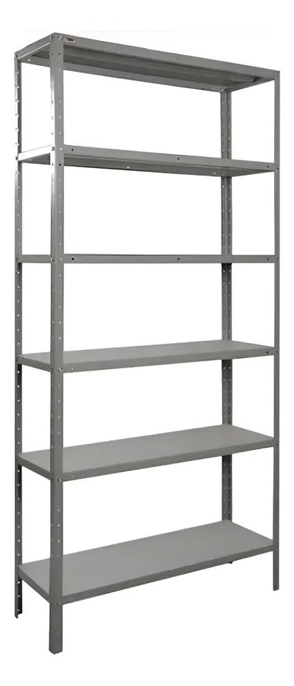 Estante Armário Prateleira de Aço 6 Bandejas Organizador Galvanizada Suporta 150kg 190cm x 90cm x 28cm