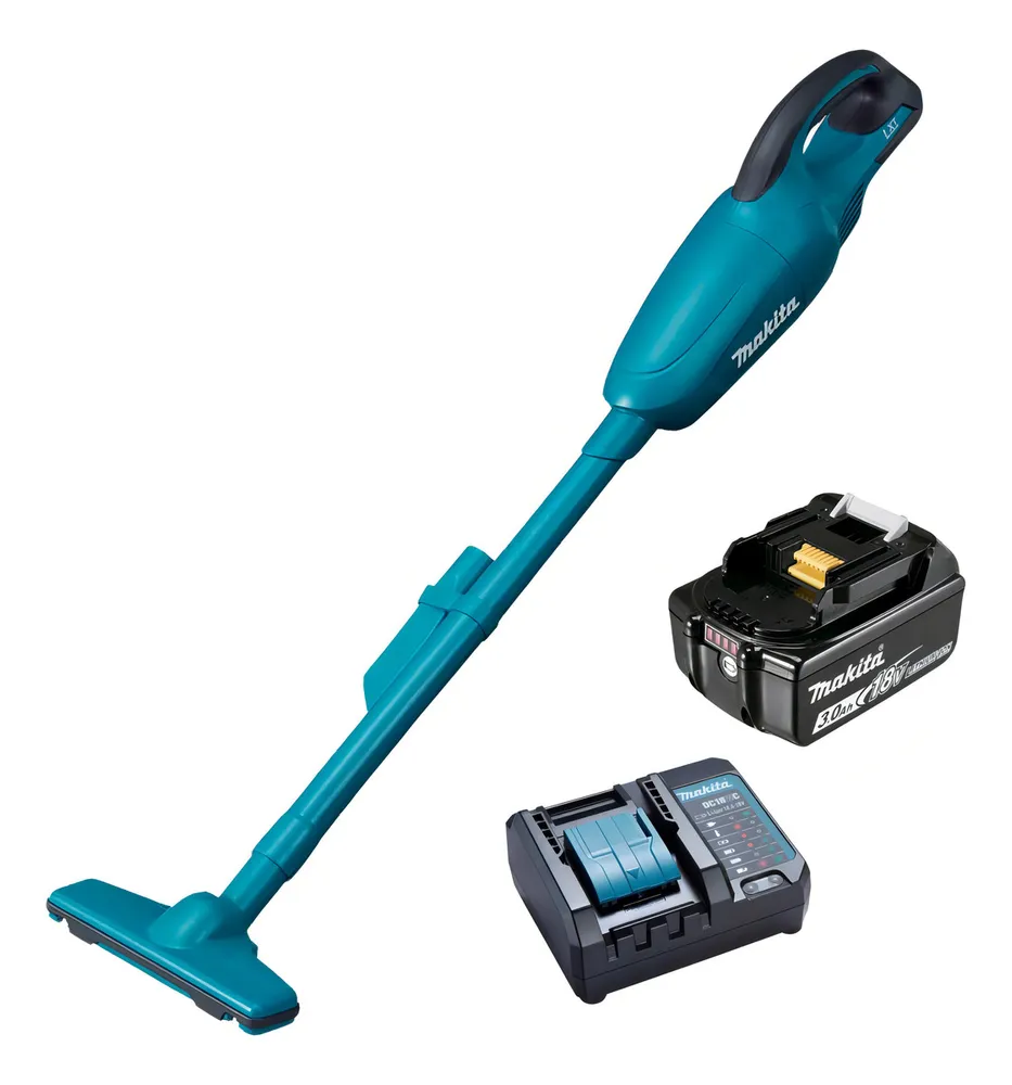 Aspirador Pó Makita DCL180Z 18V+Bateria 3Ah+Carregador Bivolt