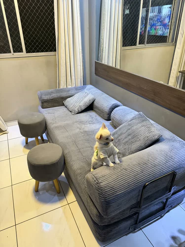 foto de Sofá Cama 3 Lugares Retrátil Reclinável Multifuncional 2,00m