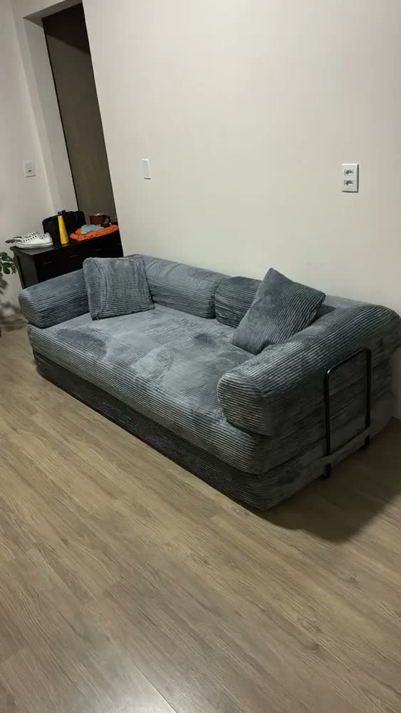 foto de Sofá Cama 3 Lugares Retrátil Reclinável Multifuncional 2,00m