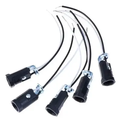 foto de Kit 10 Base Bocal Lâmpada E12 Cor Preto