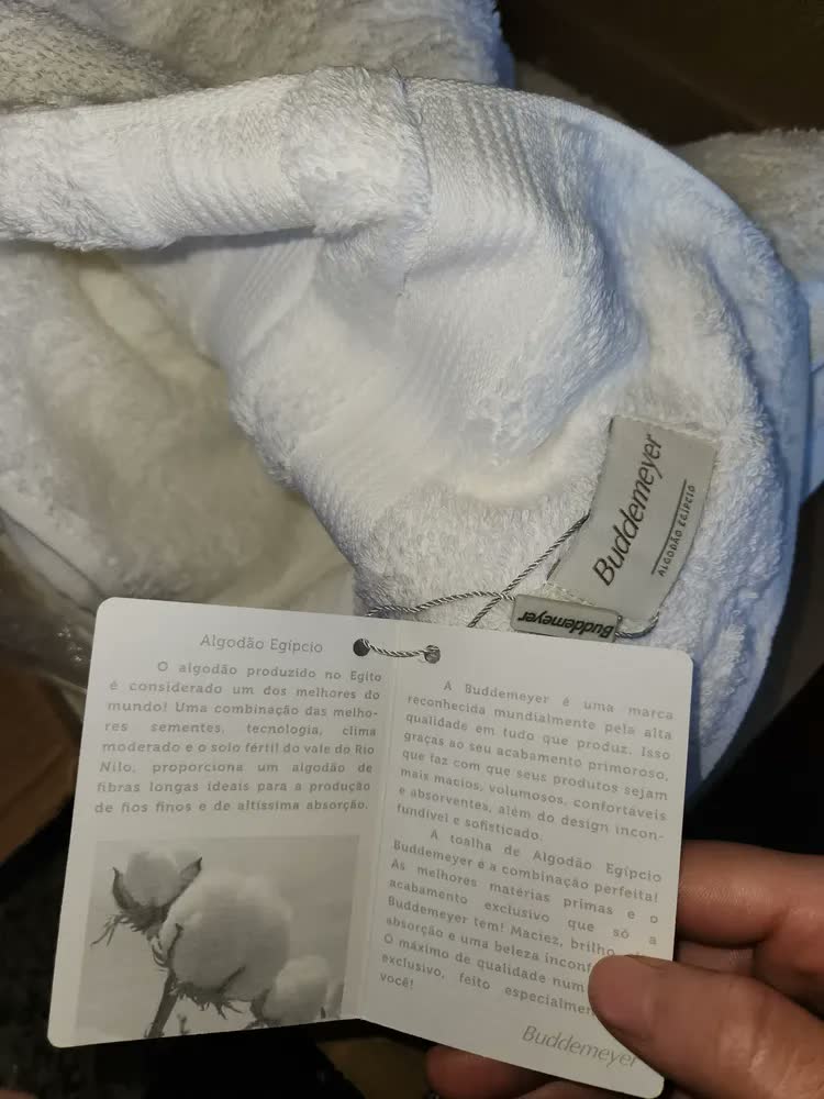 foto de Jogo De Toalhas Buddemeyer Algodão Egípcio Banho Branco 5