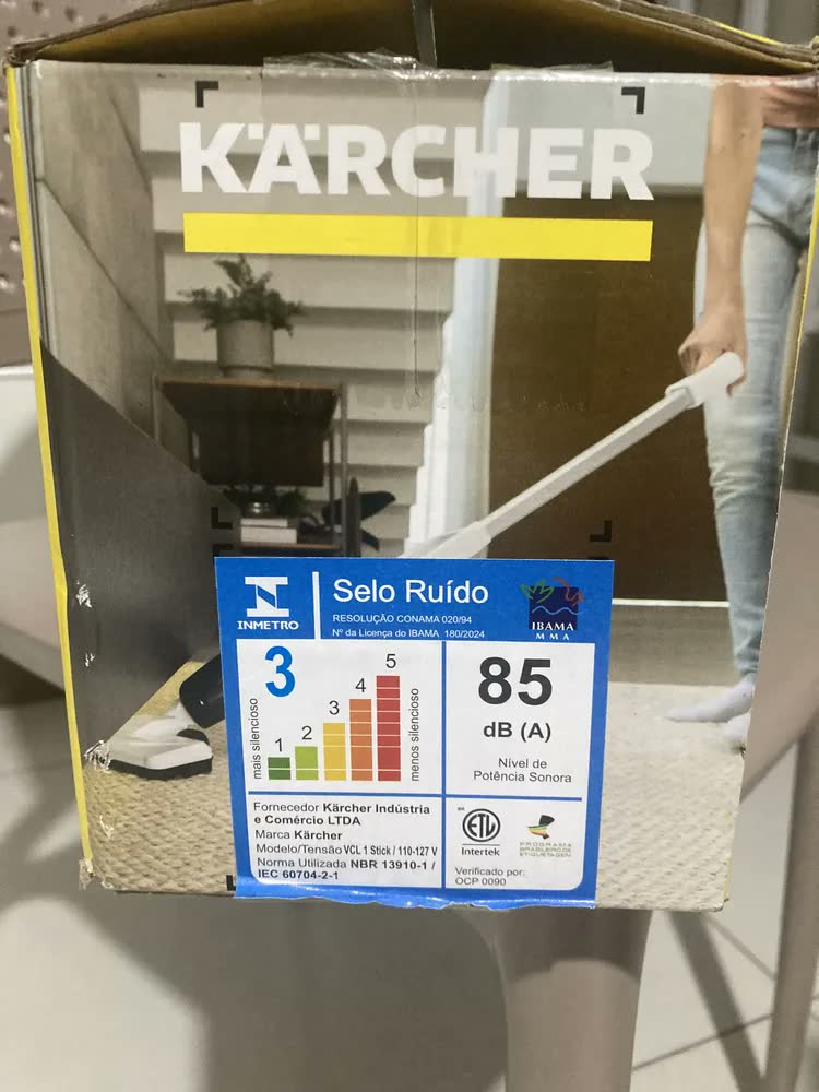 foto de Aspirador De Pó Vertical 2 Em 1 Kärcher Vcl Stick Com Filtro Hepa 1000w 220v