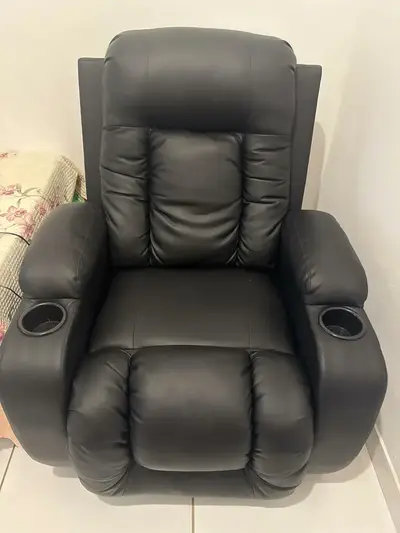 foto de Poltrona Liff Reclinável Aquecimento Massagem Pu Bege