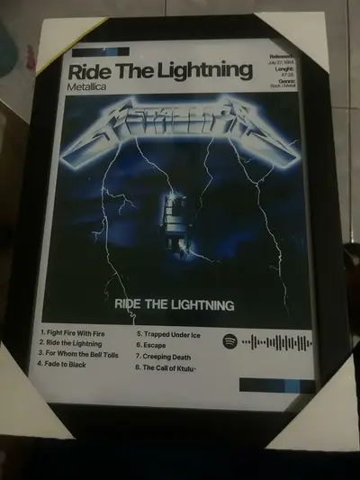 foto de Quadro Metallica Spotify 30x20 Decorativo- Escolha Seu Álbum