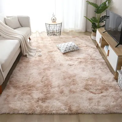 foto de Tapete 2,00x1,50 Peludo Felpudo Sala E Quarto Cores Cor Bege-mesclado Desenho Do Tecido Pelo Alto
