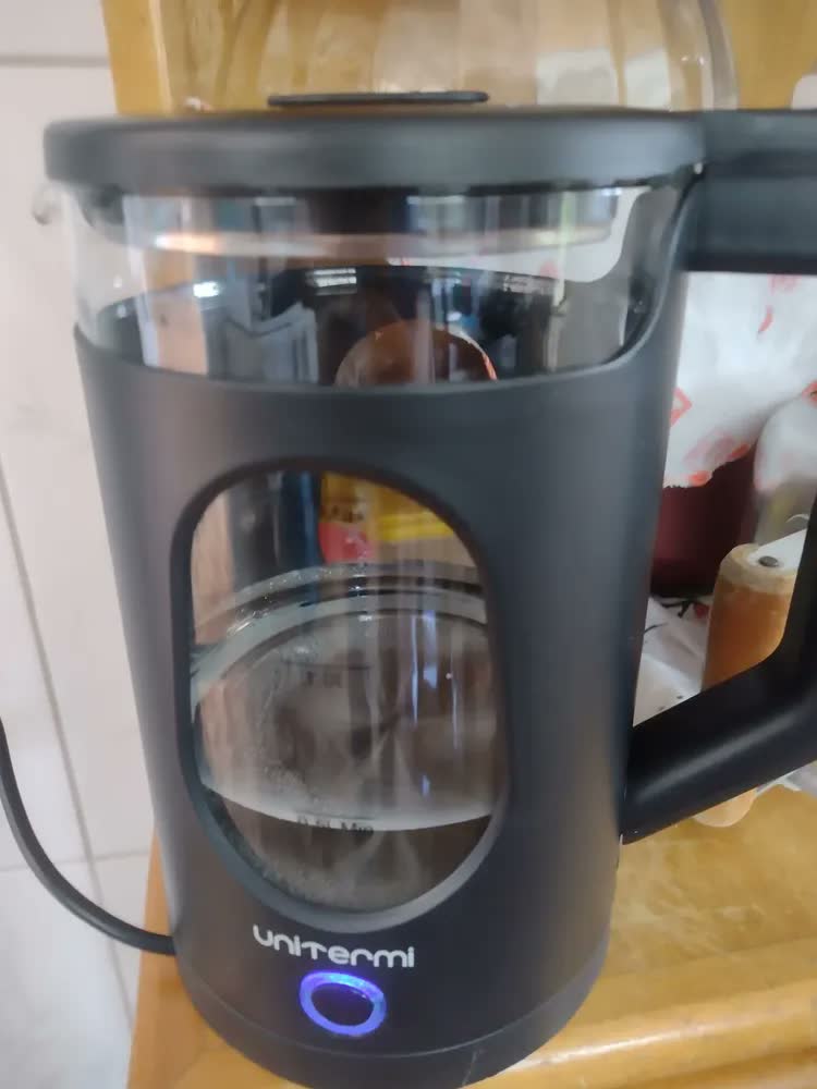 foto de Chaleira Elétrica De Vidro Mali 1,5l Unitermi Cor Preto