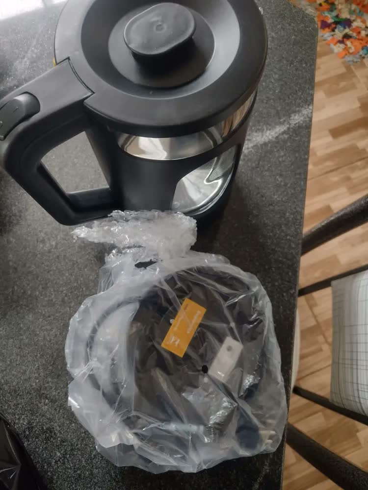 foto de Chaleira Elétrica De Vidro Mali 1,5l Unitermi Cor Preto