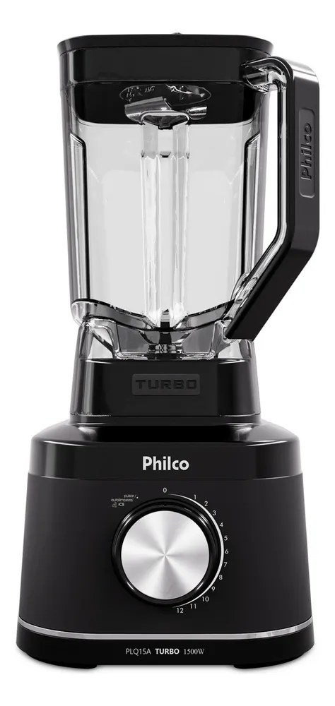 Liquidificador Philco 1500W 3,1L 12 Velocidades com 6 Lâminas PLQ15A