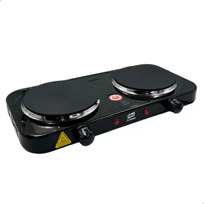 foto de Fogão de Mesa Elétrico INMA de 2 Bocas para Camping e Viagem, em Inox