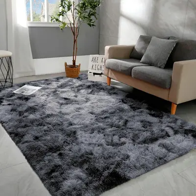 foto de Tapete 2,00x1,50 Peludo Felpudo Sala E Quarto Cores Cor Cinza Mesclado Desenho Do Tecido Pelo Alto Casa Laura Enxovais Tapete Médio Para Sala
