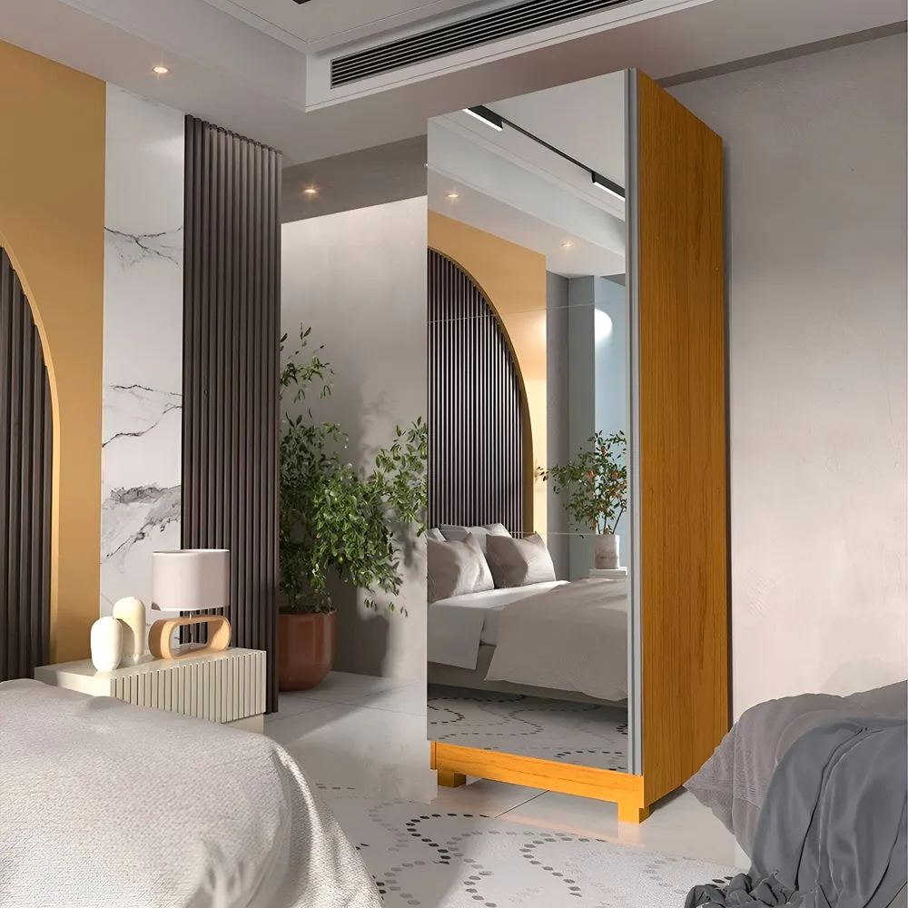 Sapateira 1 Porta Espelhada Gold 100% Mdf Wt