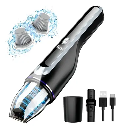 foto de Aspirador Portátil Sem Fio para Carro Drecell de 80W com Motor sem Escova e Filtro HEPA