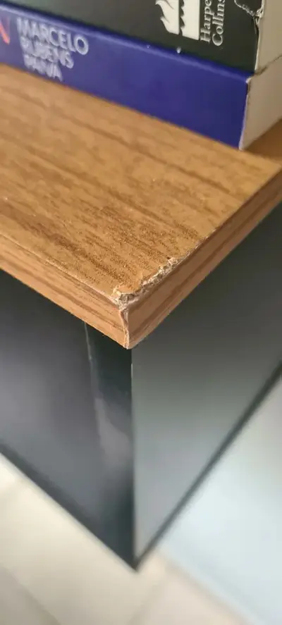 foto de Rack Suspenso Home Para Tv Bancada Flutuante 2 Portas Sala Quarto Preto Freijó