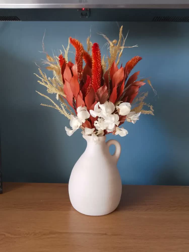 foto de Vaso Decorativo Jarro Boho Em Ceramica Enfeite Sala Mart