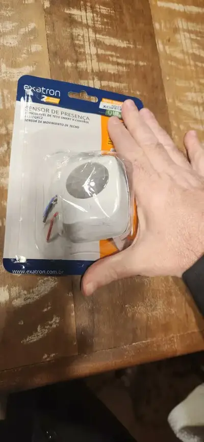 foto de Sensor Presença Movimento Teto Fotocélula 360º Exatron Até 7m 110V 220V Bivolt LESTFQXC2 BC Branco