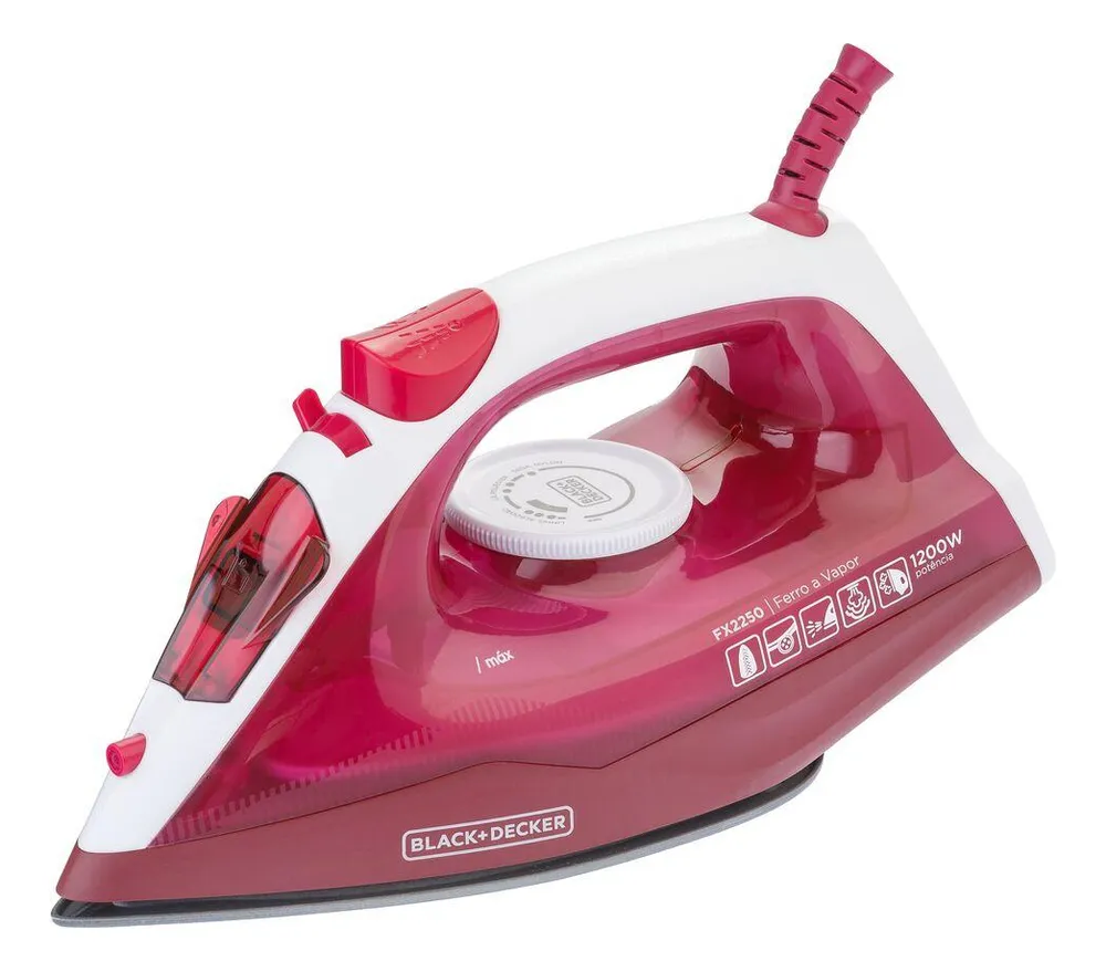 Ferro De Passar Roupa À Seco Ou Vapor Black Decker Fx2250