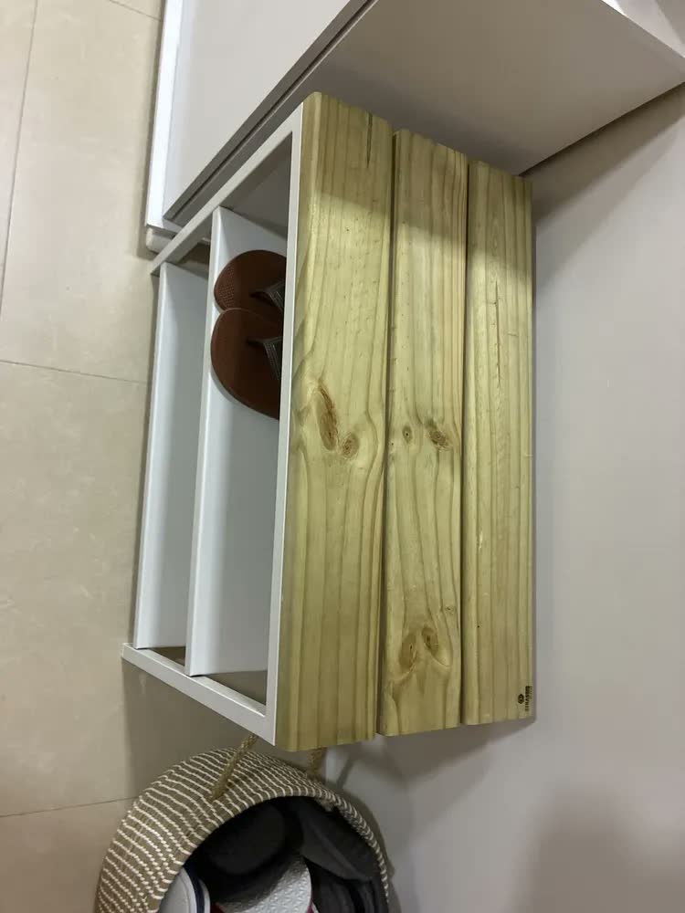 foto de Banco Sapateira Strassis Design Sd-5003 60cm Metal Madeira