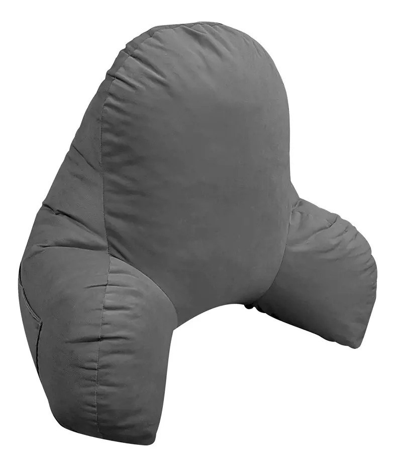 Encosto Dino Veludo Ortobom Brown Ortobom Travesseiro Cor Cinza-escuro