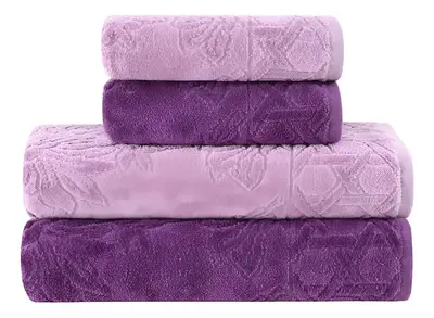 foto de Jogo De Toalhas Banho Village Com 4 Peças Lilás E Roxo Buddemeyer