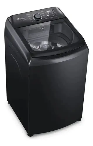 foto de Máquina De Lavar Electrolux 14,5kg Cesto Inox Lep15 Preto